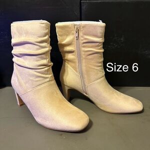Chic Cream Heeled Boots